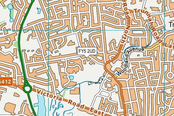 FY5 2UD map - OS VectorMap District (Ordnance Survey)