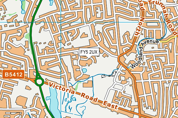 FY5 2UX map - OS VectorMap District (Ordnance Survey)