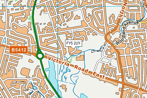 FY5 2UY map - OS VectorMap District (Ordnance Survey)