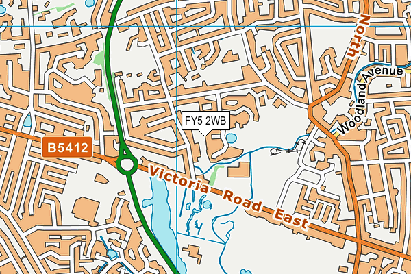 FY5 2WB map - OS VectorMap District (Ordnance Survey)