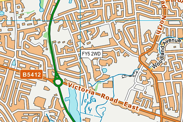 FY5 2WD map - OS VectorMap District (Ordnance Survey)