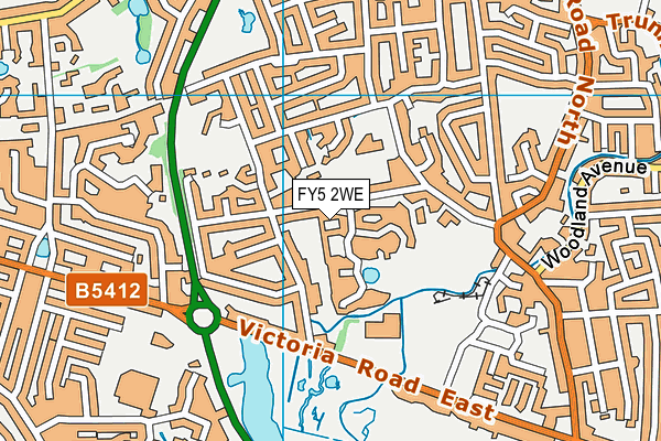 FY5 2WE map - OS VectorMap District (Ordnance Survey)