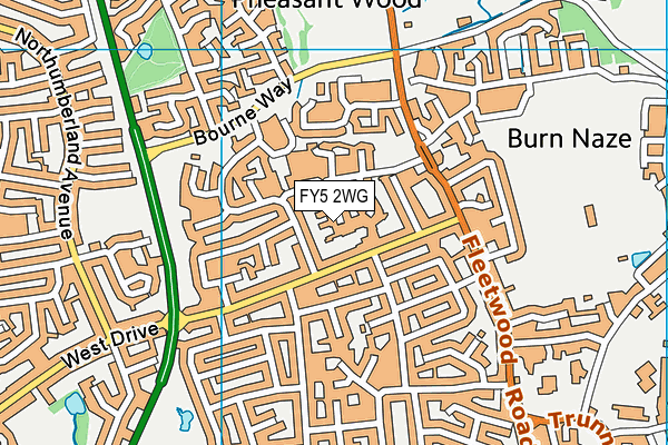 FY5 2WG map - OS VectorMap District (Ordnance Survey)