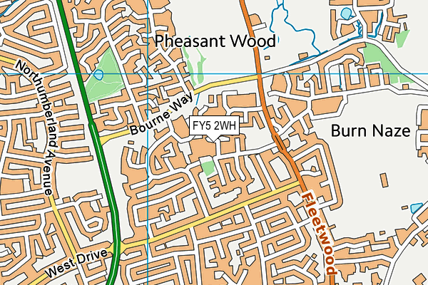FY5 2WH map - OS VectorMap District (Ordnance Survey)