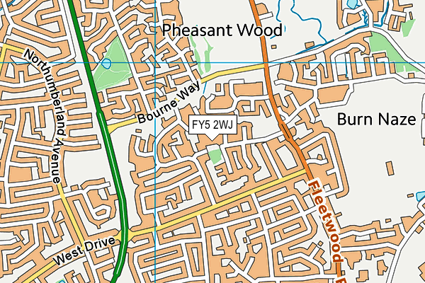 FY5 2WJ map - OS VectorMap District (Ordnance Survey)