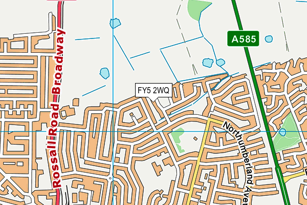 FY5 2WQ map - OS VectorMap District (Ordnance Survey)
