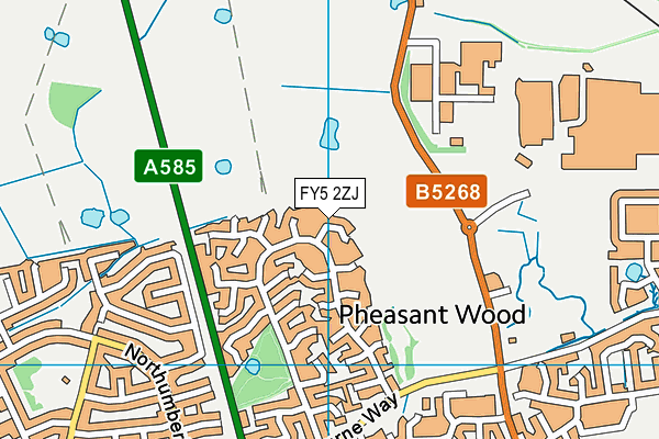 FY5 2ZJ map - OS VectorMap District (Ordnance Survey)
