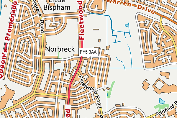 FY5 3AA map - OS VectorMap District (Ordnance Survey)