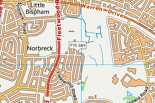 FY5 3AH map - OS VectorMap District (Ordnance Survey)