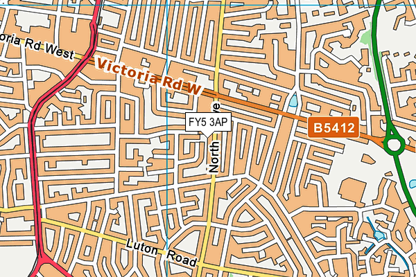 FY5 3AP map - OS VectorMap District (Ordnance Survey)
