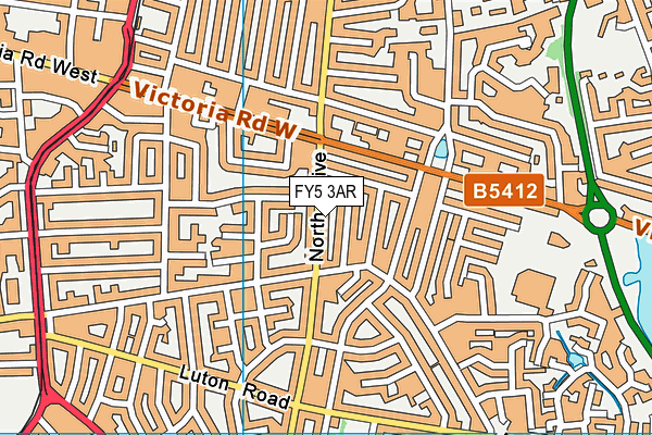 FY5 3AR map - OS VectorMap District (Ordnance Survey)