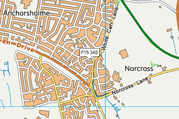 FY5 3AS map - OS VectorMap District (Ordnance Survey)