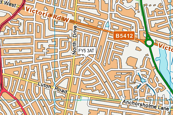 FY5 3AT map - OS VectorMap District (Ordnance Survey)