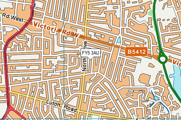 FY5 3AU map - OS VectorMap District (Ordnance Survey)