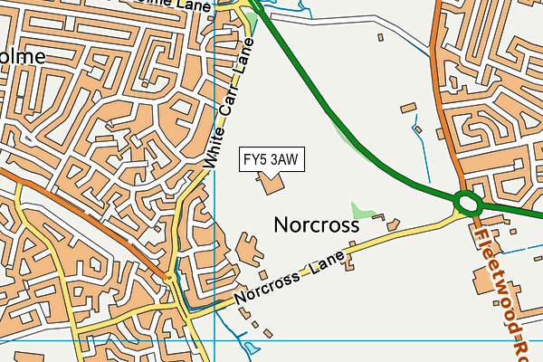 FY5 3AW map - OS VectorMap District (Ordnance Survey)