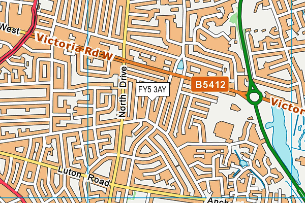 FY5 3AY map - OS VectorMap District (Ordnance Survey)