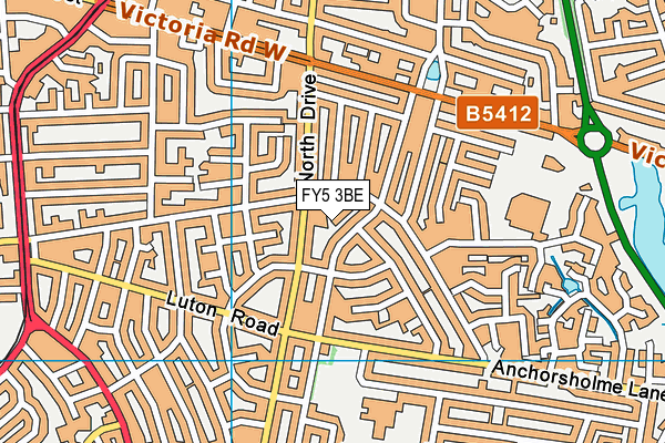 FY5 3BE map - OS VectorMap District (Ordnance Survey)
