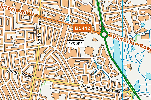 FY5 3BF map - OS VectorMap District (Ordnance Survey)