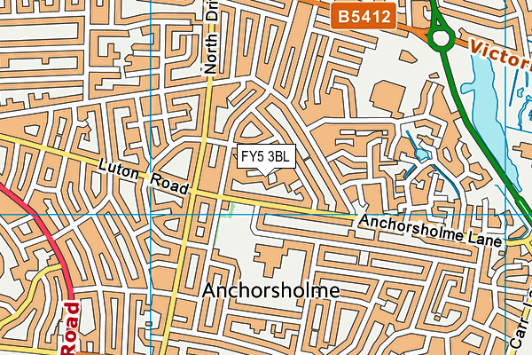 FY5 3BL map - OS VectorMap District (Ordnance Survey)