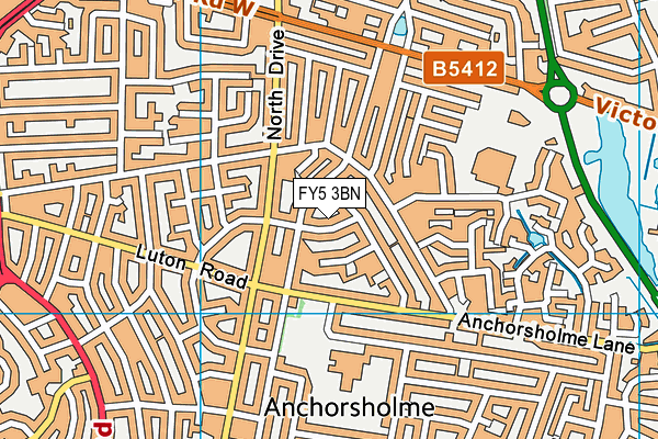 FY5 3BN map - OS VectorMap District (Ordnance Survey)