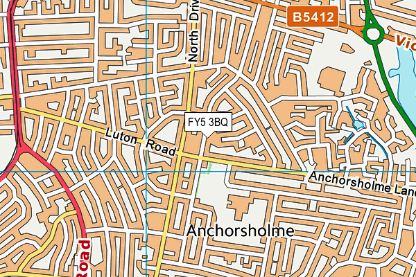 FY5 3BQ map - OS VectorMap District (Ordnance Survey)