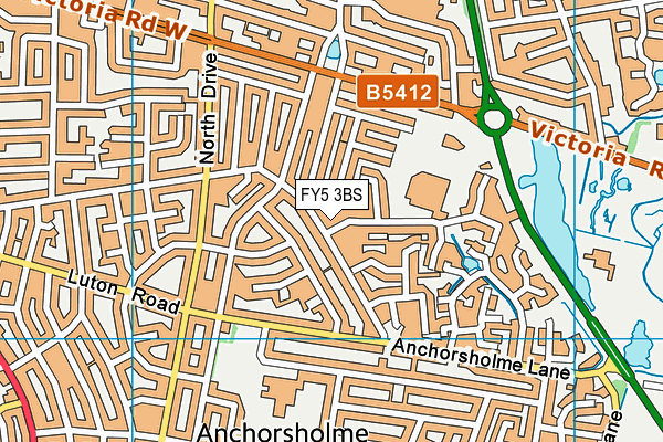 FY5 3BS map - OS VectorMap District (Ordnance Survey)