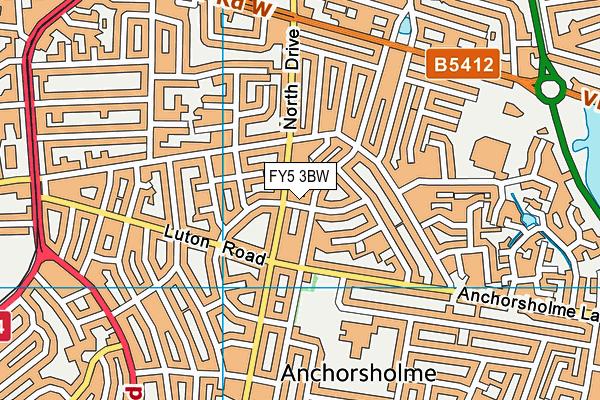 FY5 3BW map - OS VectorMap District (Ordnance Survey)