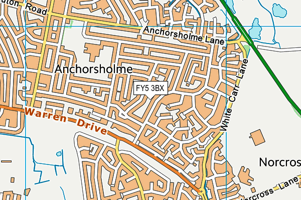 FY5 3BX map - OS VectorMap District (Ordnance Survey)