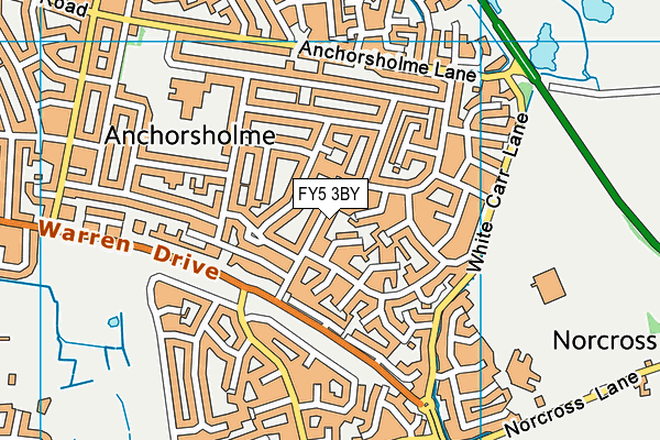 FY5 3BY map - OS VectorMap District (Ordnance Survey)