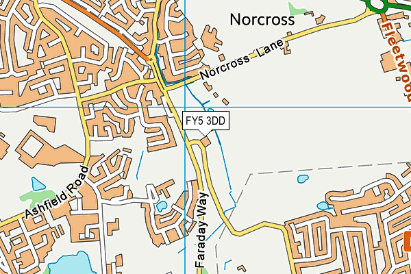 FY5 3DD map - OS VectorMap District (Ordnance Survey)