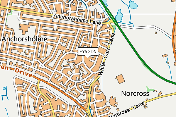 FY5 3DN map - OS VectorMap District (Ordnance Survey)