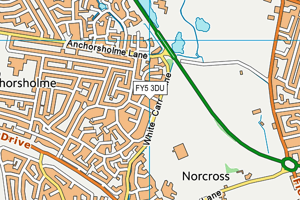 FY5 3DU map - OS VectorMap District (Ordnance Survey)