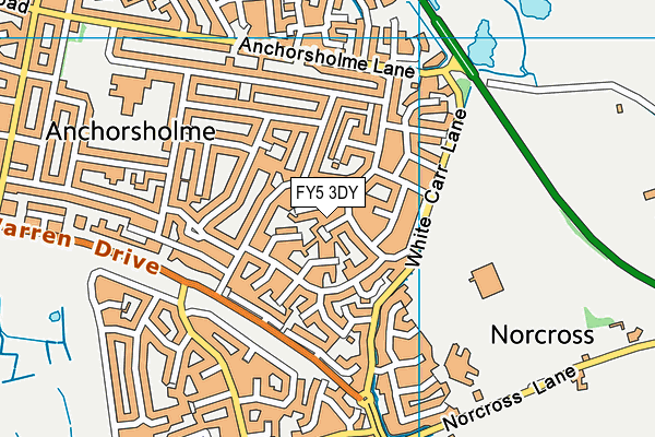 FY5 3DY map - OS VectorMap District (Ordnance Survey)