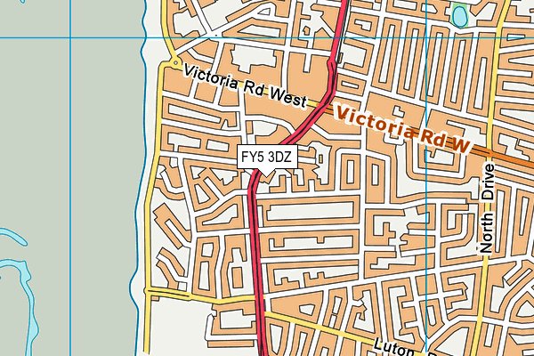 FY5 3DZ map - OS VectorMap District (Ordnance Survey)