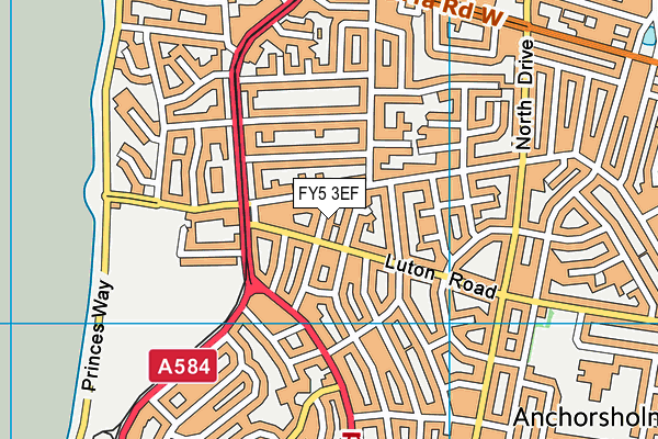 FY5 3EF map - OS VectorMap District (Ordnance Survey)