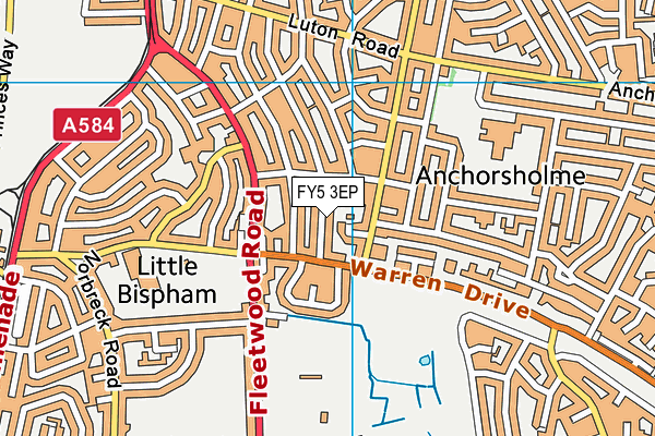 FY5 3EP map - OS VectorMap District (Ordnance Survey)