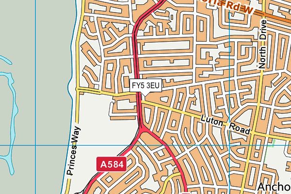 FY5 3EU map - OS VectorMap District (Ordnance Survey)