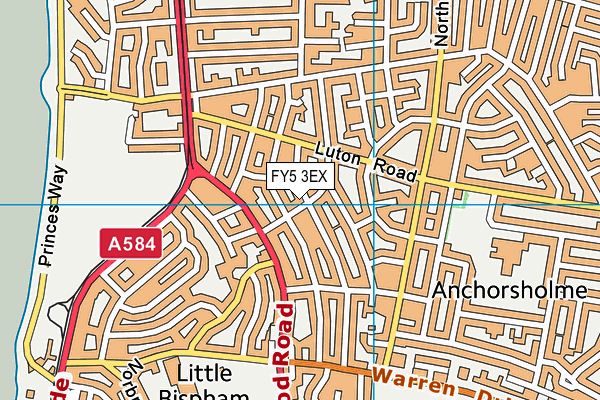FY5 3EX map - OS VectorMap District (Ordnance Survey)