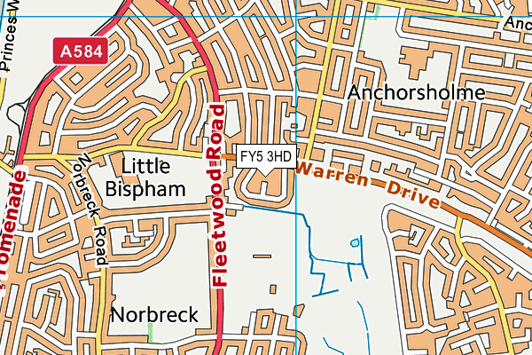 FY5 3HD map - OS VectorMap District (Ordnance Survey)