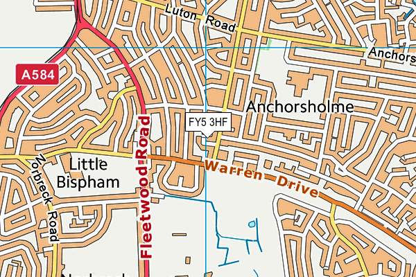 FY5 3HF map - OS VectorMap District (Ordnance Survey)