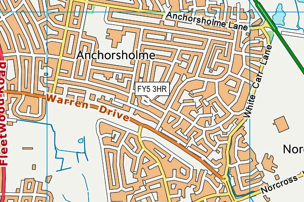 FY5 3HR map - OS VectorMap District (Ordnance Survey)