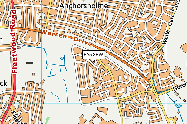 FY5 3HW map - OS VectorMap District (Ordnance Survey)