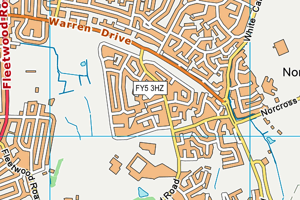 FY5 3HZ map - OS VectorMap District (Ordnance Survey)