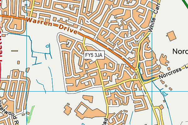 FY5 3JA map - OS VectorMap District (Ordnance Survey)