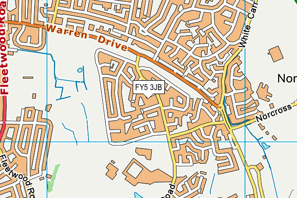 FY5 3JB map - OS VectorMap District (Ordnance Survey)