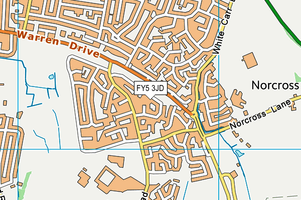 FY5 3JD map - OS VectorMap District (Ordnance Survey)