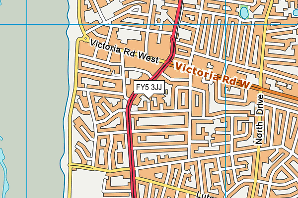 FY5 3JJ map - OS VectorMap District (Ordnance Survey)