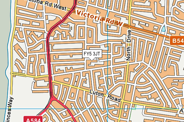 FY5 3JT map - OS VectorMap District (Ordnance Survey)
