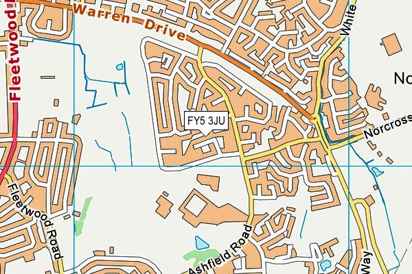FY5 3JU map - OS VectorMap District (Ordnance Survey)