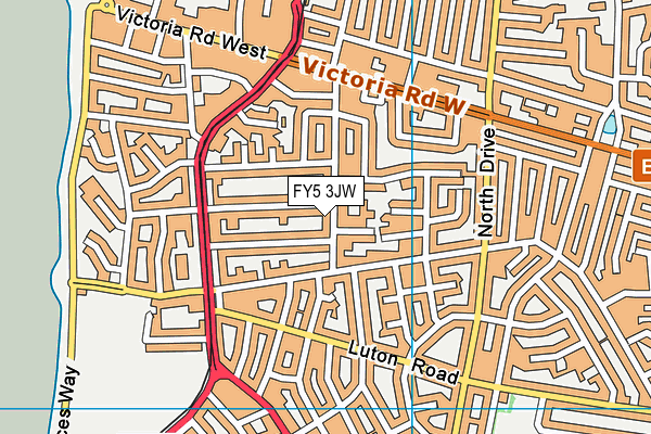 FY5 3JW map - OS VectorMap District (Ordnance Survey)